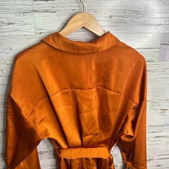 Sosken orange long sleeve dress  with belt Nordstrom size 1 small - Picture 7 of 12